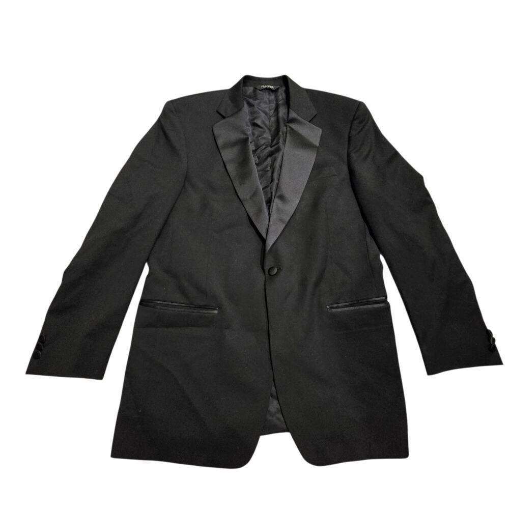 Jos A Bank 42L Black Blazer Jacket Sport Suit Coat Signature Collection Classic